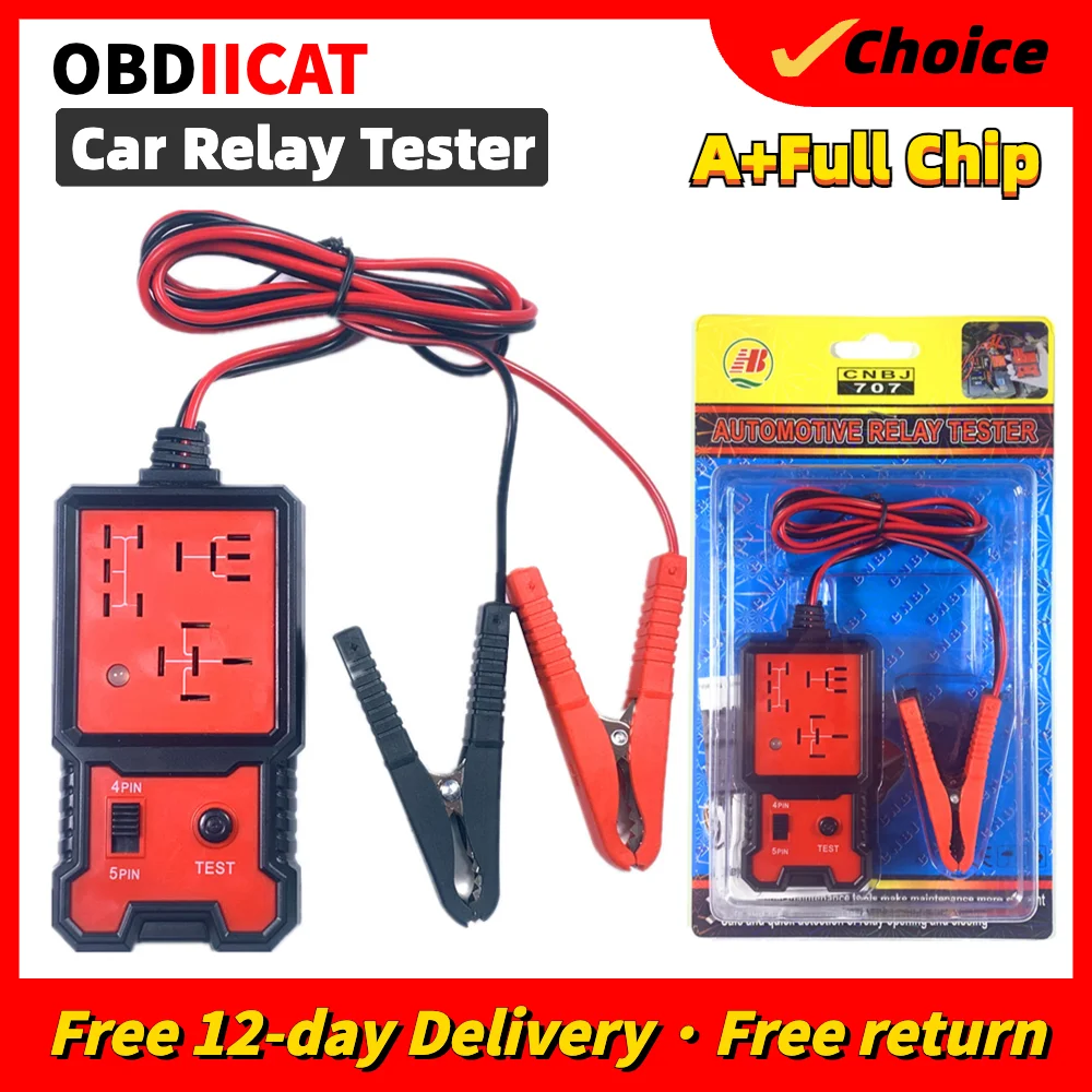 

OBDIICAT JD707 Car Relay Tester 12V Electronic Automotive Relay Tester Universal For Auto Battery Checker Alternator Analyzer