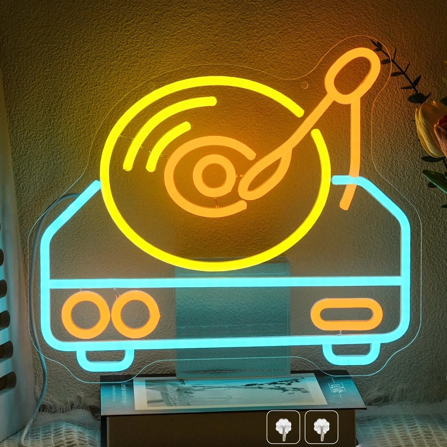 

Винтажный проигрыватель пластинок, неоновая вывеска, USB светодиодный светильник, Tiki Bar, музыкальная студия, игровая комната, украшение для спальни, неоновый personnalisé, подарок