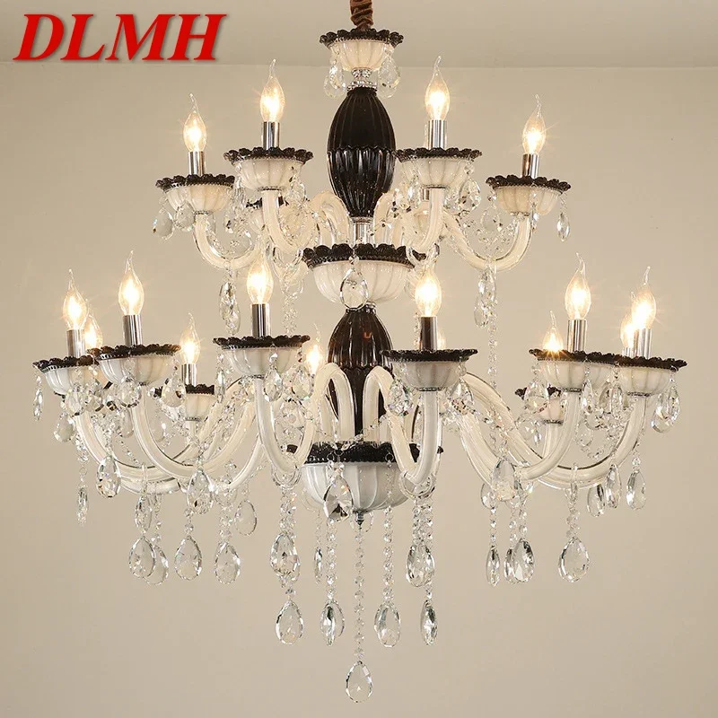 

DLMH European Crystal Pendent Lamp Candle Lamp Luxury Art Living Room Restaurant BedroomVilla Hotel KTV Chandelier