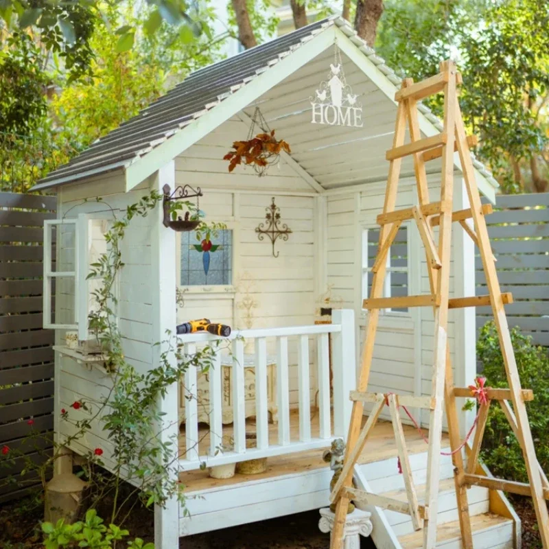 Antiseptic Wood Villa Courtyard outside Assembly Garden Sunshade Pavilion Fully Enclosed Solid Wood House