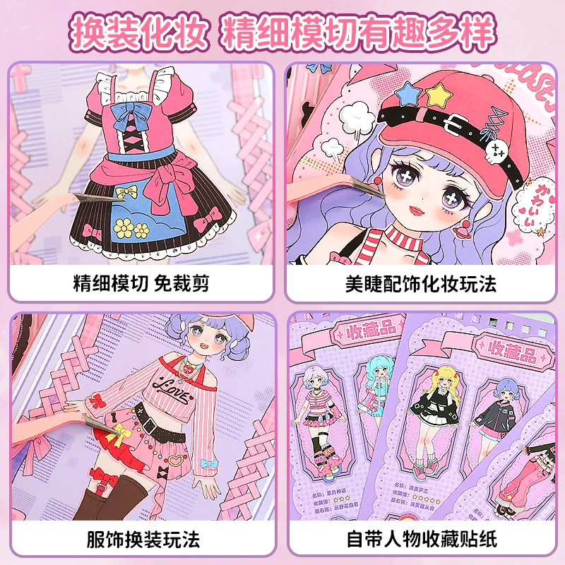 Cartoon Girls Decorative Decal Fun DIY Hand account Sticker for Diary Planner Scrapbook School Supply Stationery Stickers