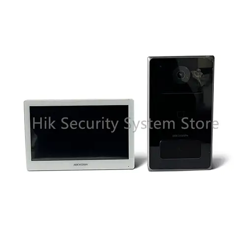 H  ikvision DS-KIS608-P IP 비디오 인터콤 키트 WIFI 7 인치 실내 스테이션 DS-KH6350-WTE1 POE 무선 빌라 도어 스테이션 초인종