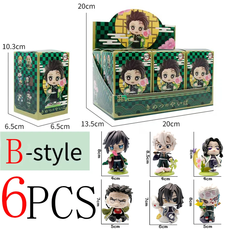 Demon Slayer Tanjiro Kamado Nezuko anime cartoon figure blind box creative personalized statue model ornament surprise gift box