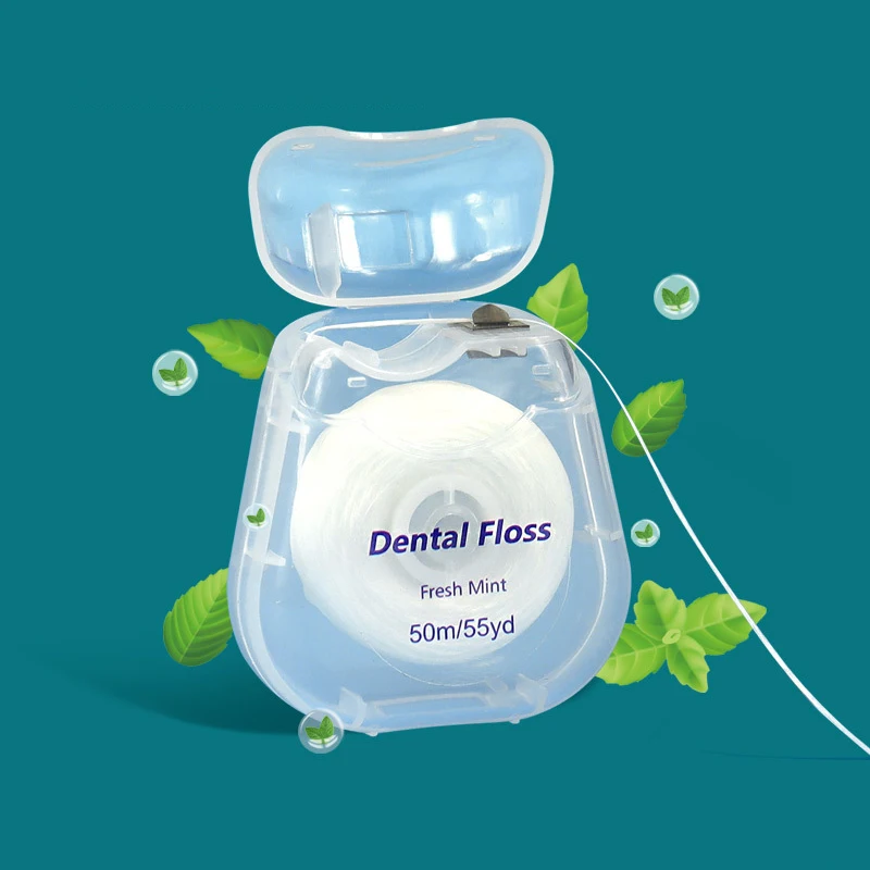 New Sale 50m Portable Floss Care Picks Tooth Cleaning Tool With Case Practical Health Hygiene Supplies Oral Care