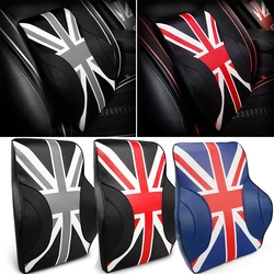 Union Jack Car Backrest Pad Universal For Mini Cooper One S JCW R53 R55 R56 R61 F54 F55 F60 Cotton Seat Back Cover Seat Supports