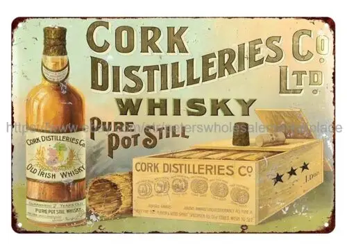 Cork Distilleries Co whisky metal tin sign outdoor wall decor metal