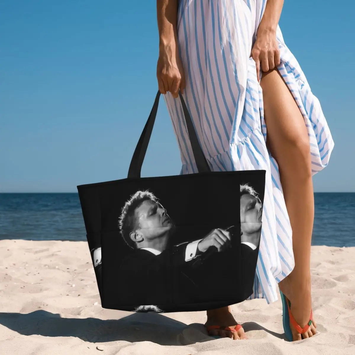 

Luis Miguel Singer Beach Tote Bag Sport Gym Yoga Duffle Large Tote Bag Women Travel Bag Fitness bag