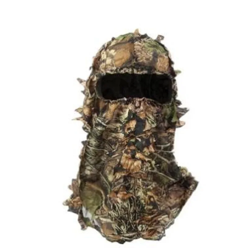 Ghillie Camouflage Leafy Hat 3D Full Face Mask Headwear Turkey Camo Hunter Hunting Accessories