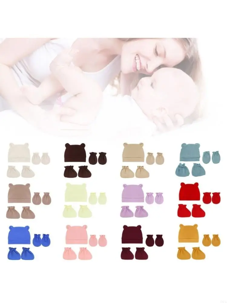 Mittens Socks Warm Cap for Infants Newborn Toddler Boy Girl