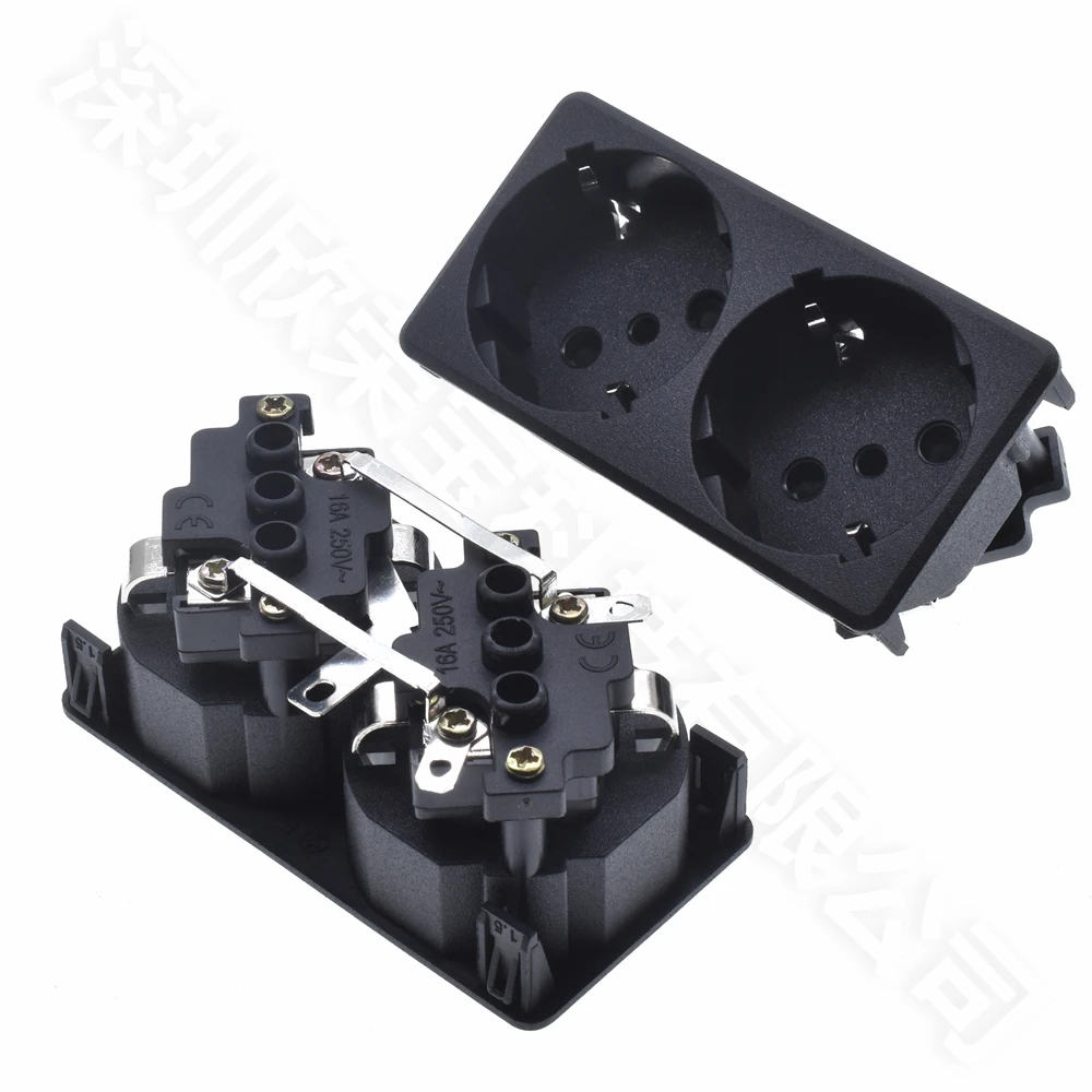 الاتحاد الأوروبي الأوروبي مقبس الطاقة القياسية التوصيل مزدوج 2 مجموعة لوحة 16A ، مقبس الطاقة المقبس الإيطالي مقبس الحائط الأوروبي ألمانيا الكورية