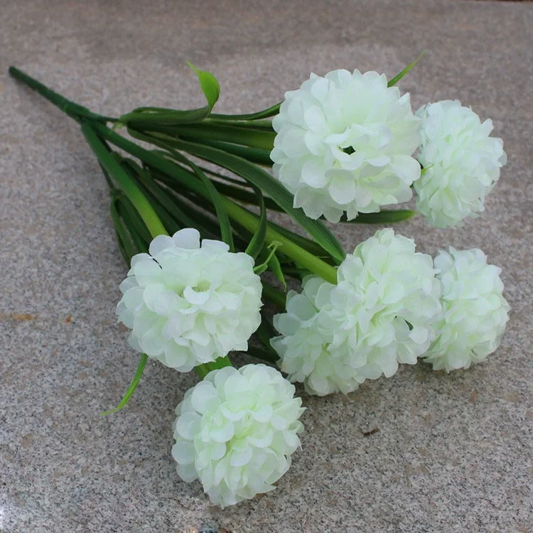 1 stücke 7-köpfe Künstliche Blume Simulation Hortensien Blume Zwiebel Ball Geformt Hochzeit Im Freien Hause Dekoration Fotografie Requisiten – Detail 14