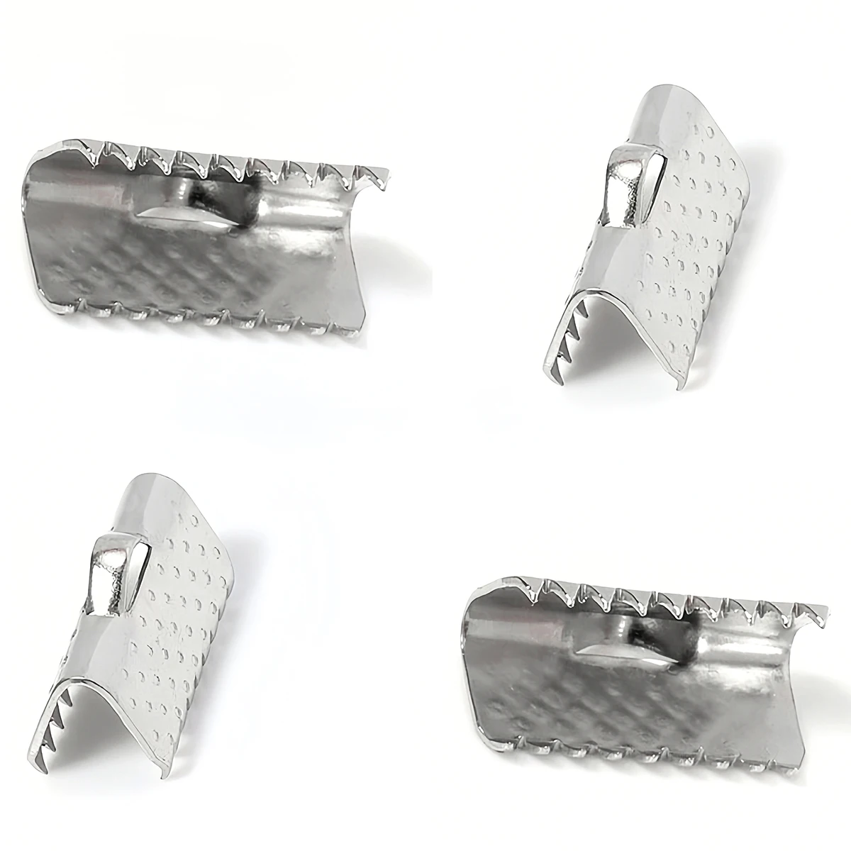 10/30 Stück Edelstahl-Crimp-Perlen, Cove-Verschlüsse, Kordel-, Band- und Lederclips, Abdeckungen, Verschlüsse und Verbinder für die DIY-Schmuckherstellung – Detail 7
