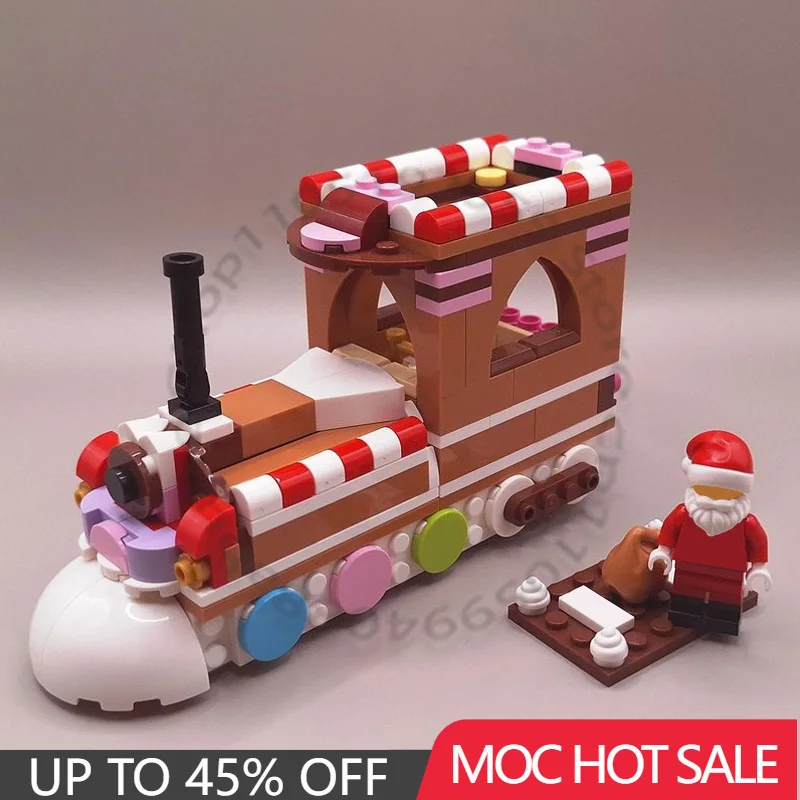 

497 PCS MOC Customize Christmas Series 40809 Gingerbread Train Model Building Block Brick Technology Assembly Toy Birthday Gift