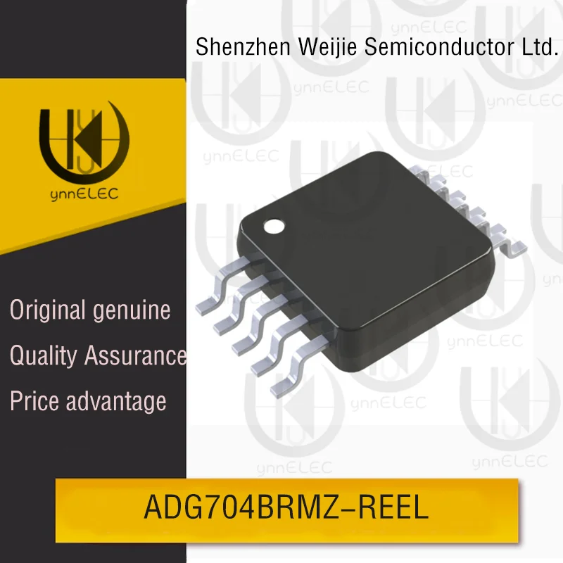 

​​Original ADG704BRMZ-REEL Analog Devices 4-Channel SPST Switch 2.5Ω On-Resistance 1.8V-5.5V MSOP-10​​