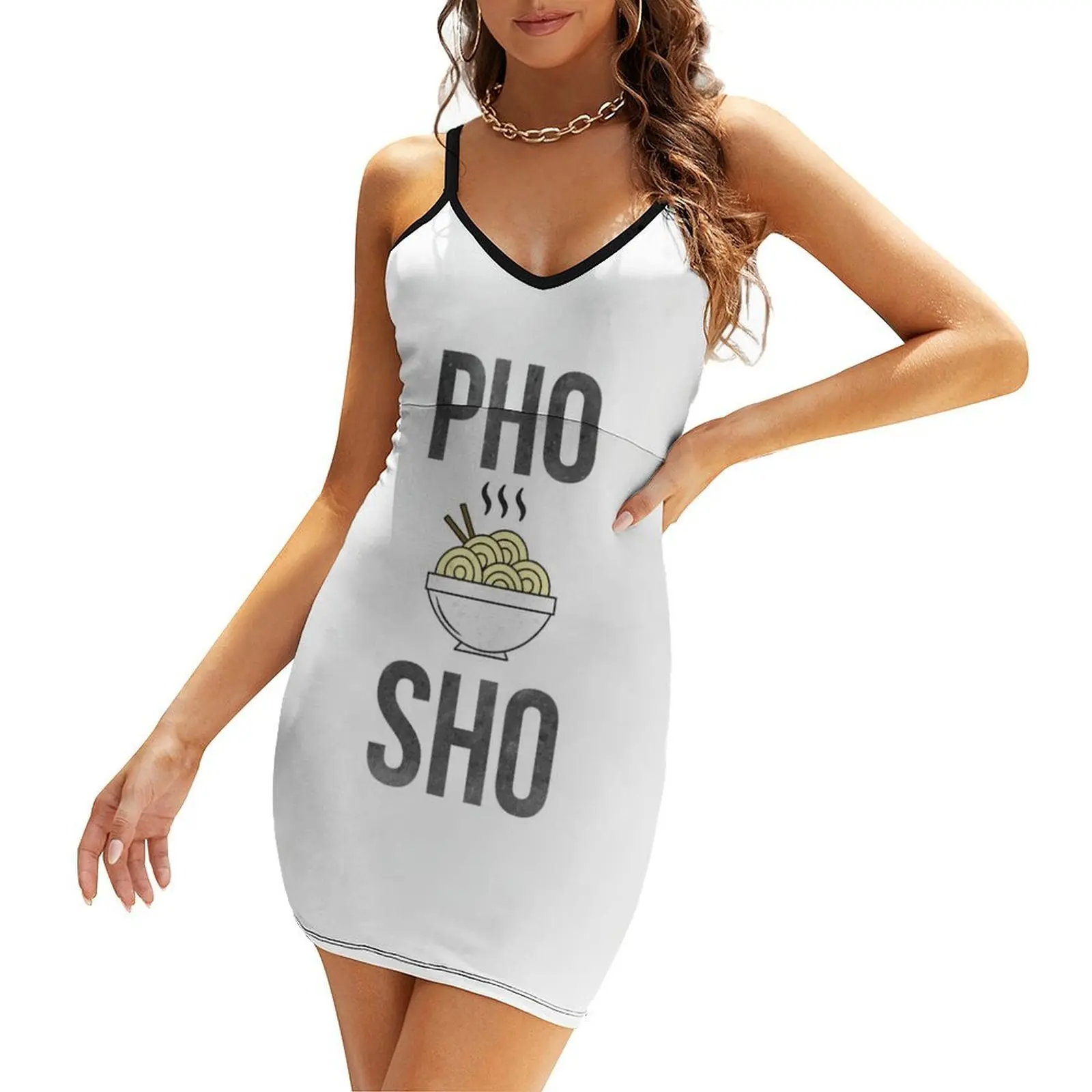 

Pho Sho Funny Distressed Asian Noodles Sling Dress Cocktail of dresses dresses for official occasions clothes for women