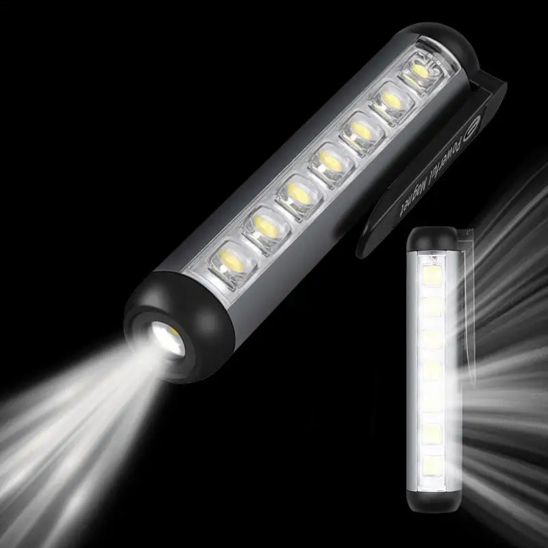 Magnetic Rechargeable Flashlight Aluminum Alloy IP65 Waterproof Multi Function Professional Mechanics Tool Working Outdoor Light