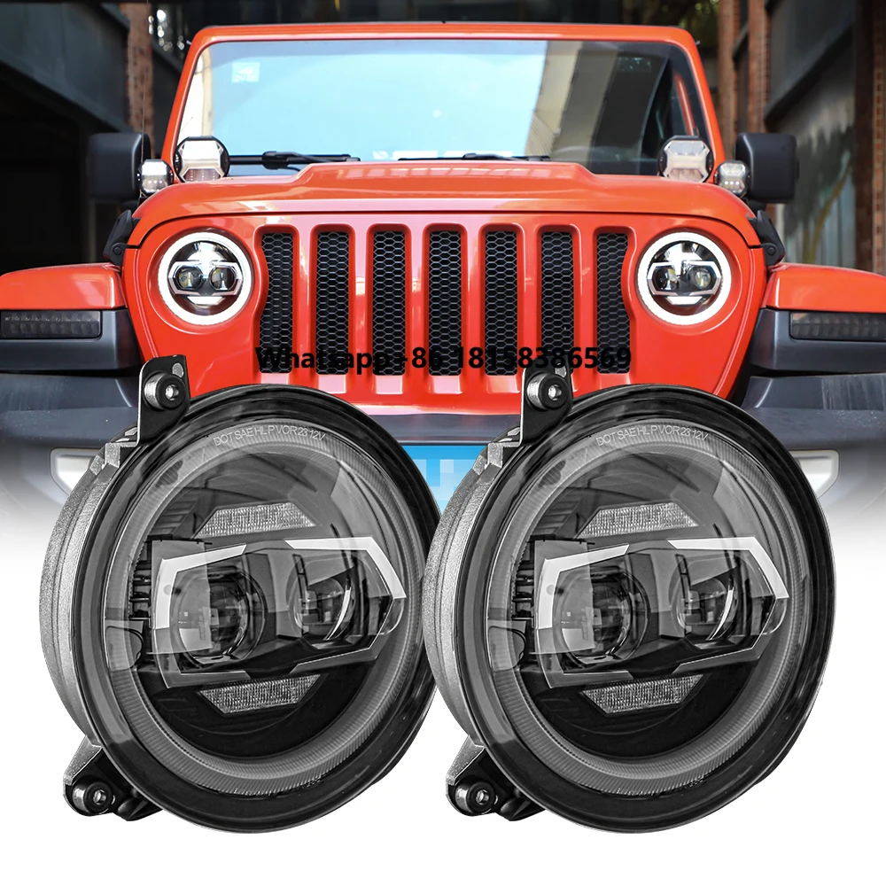 

Auto Lighting Systems Round 9 Inch Led Headlight With DRL for Jeep Wrangler JL Gladiator JT 2018-2021 9'' Led Headlight