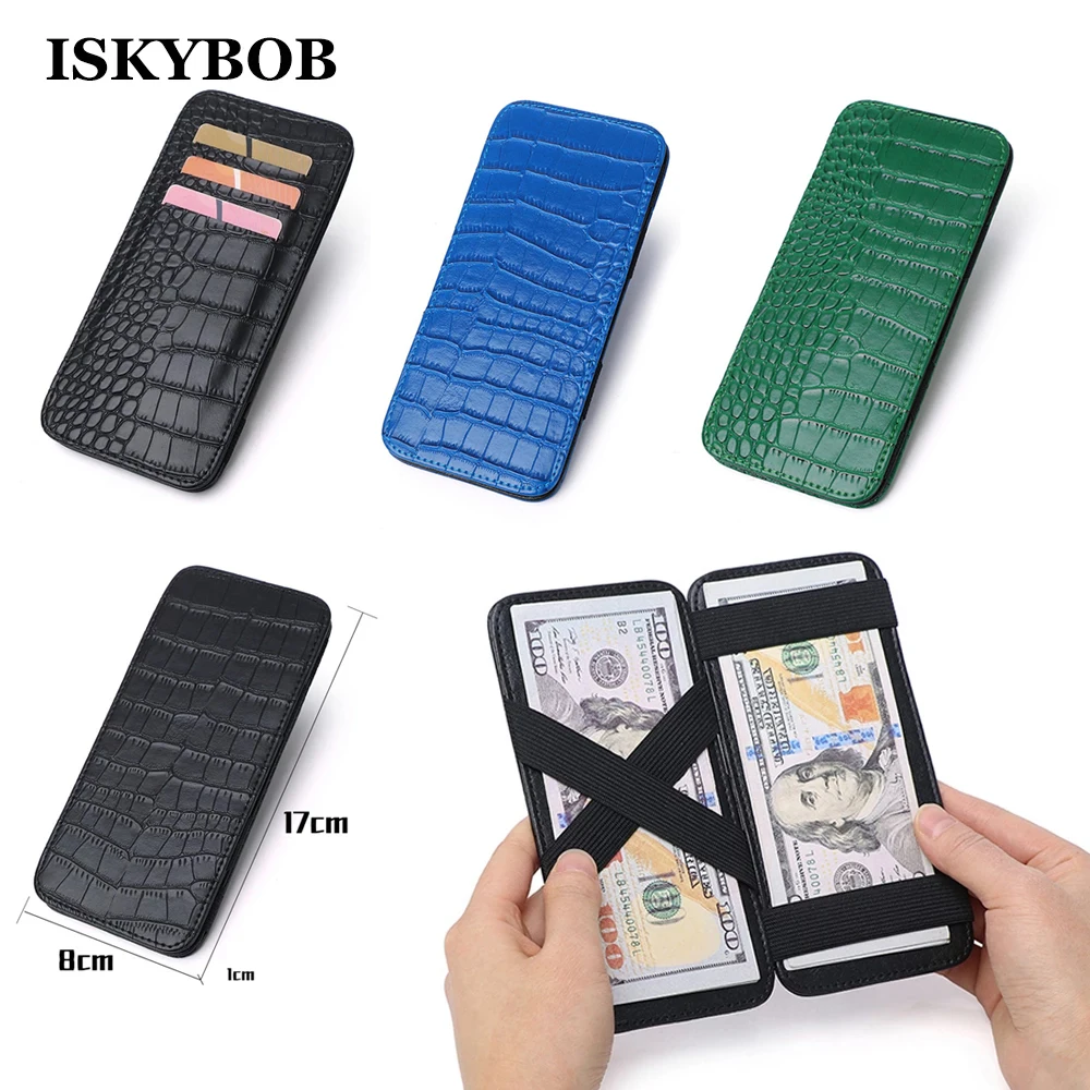 Passport Cover Trendy Korean Style Long Crocodile Pattern Wallet Card Holder Portable Temperament Large Capacity Men'S Wallet