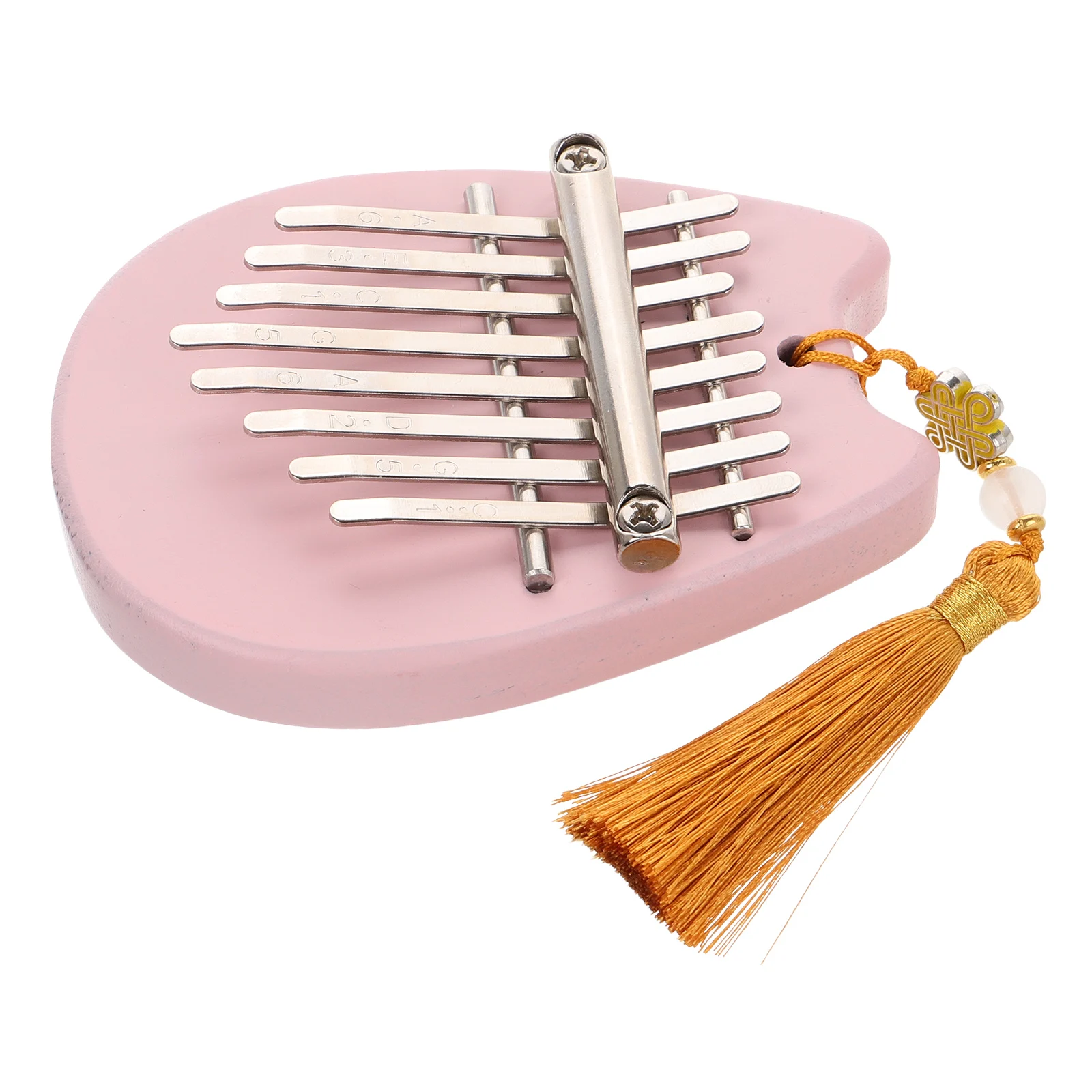 

8-Key Mini Thumb Piano Kalimba Finger Harp Instrument Acrylic Cute Pink Design Portable Compact For Beginners Play Music Anytime
