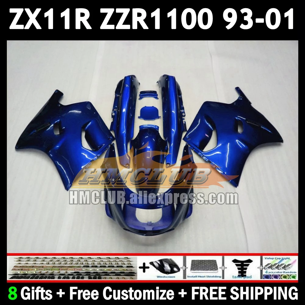 ZX-11R For KAWASAKI NINJA ZX11 ZZR 1100 ZX 11 11R 175No.139 ZZR1100 ZX11R 1993 metal bblue 1994 1995 1996 97 98 99 00 01 Fairing