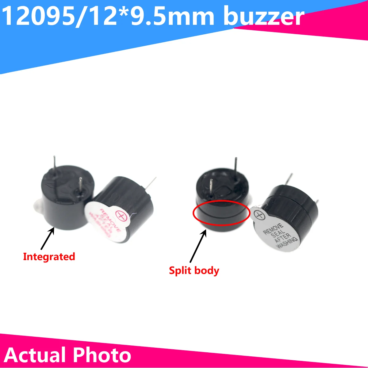 Buzzer actif 3V/5V/12V/16R TMB12A03 TMB12A05 TMB12A12, 10 pièces, bip magnétique Long et continu, 12095, 12x9.5mm, Mini prise haut-parleur