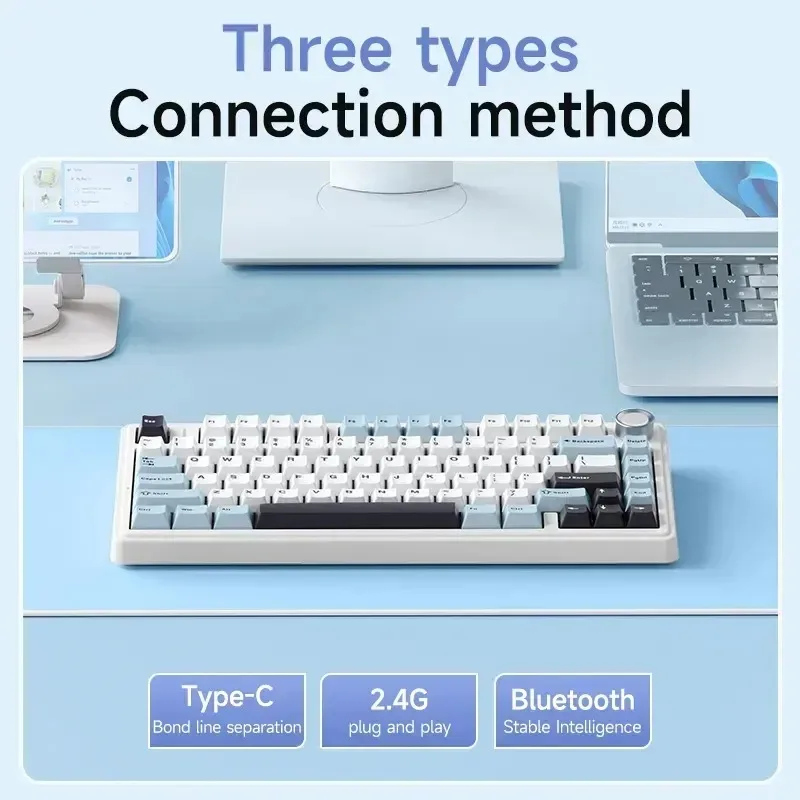 

AULA F75 Wireless Mechanical Keyboard RGB Gamer Keyboard Customized Hot-Swap 75% Layout OEM Profile Gasket Structure Reaper Axis