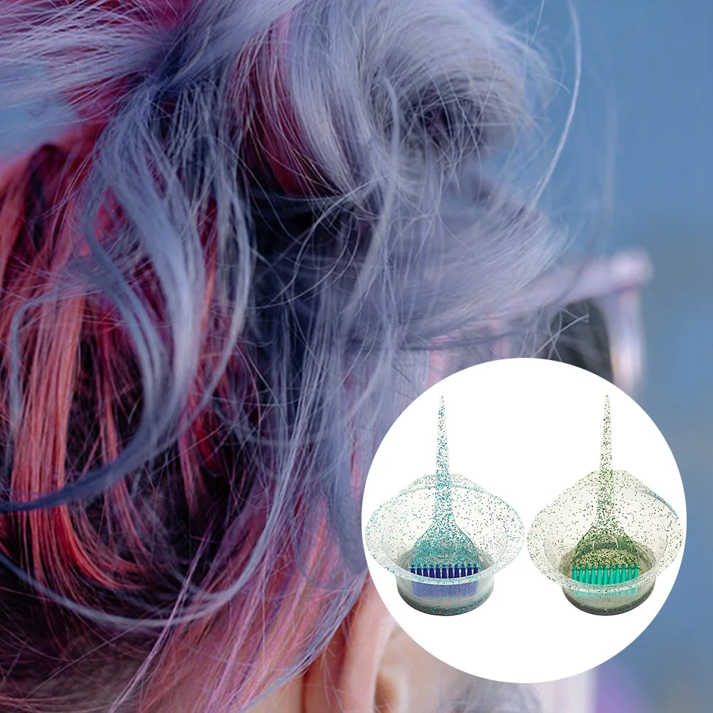 مجموعتان من فرشاة وصبغ الشعر ومجموعة أوعية مريحة للتشغيل متعدد الاستخدامات، ملحقات أساسية لتصفيف صالونات التجميل المنزلية بنفسك #1