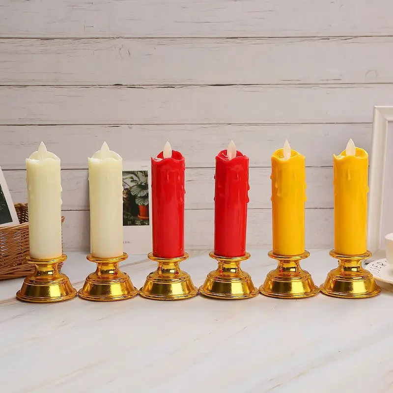 LED Electronic Candle Light, Usb Plug-In Swinging Wick Simulation Candle, Wedding Church Decoration