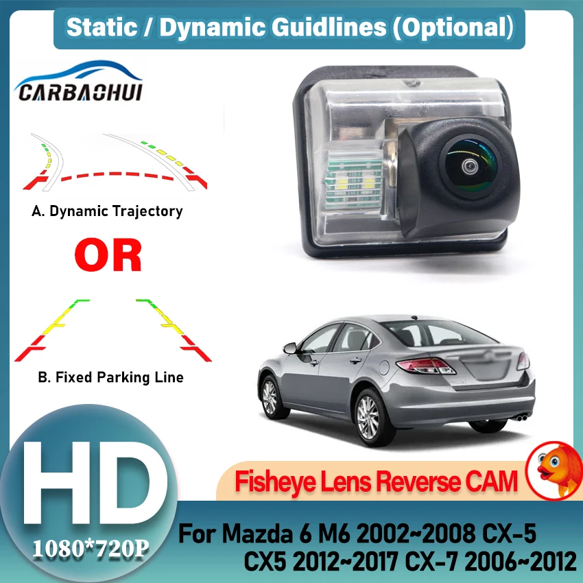 140 Degree HD 1080P Car Rear View Camera For Mazda 6 M6 2002~2008 CX-5 CX5 2012~2017 CX-7 2006~2012 Reverse Vehicle Monitor