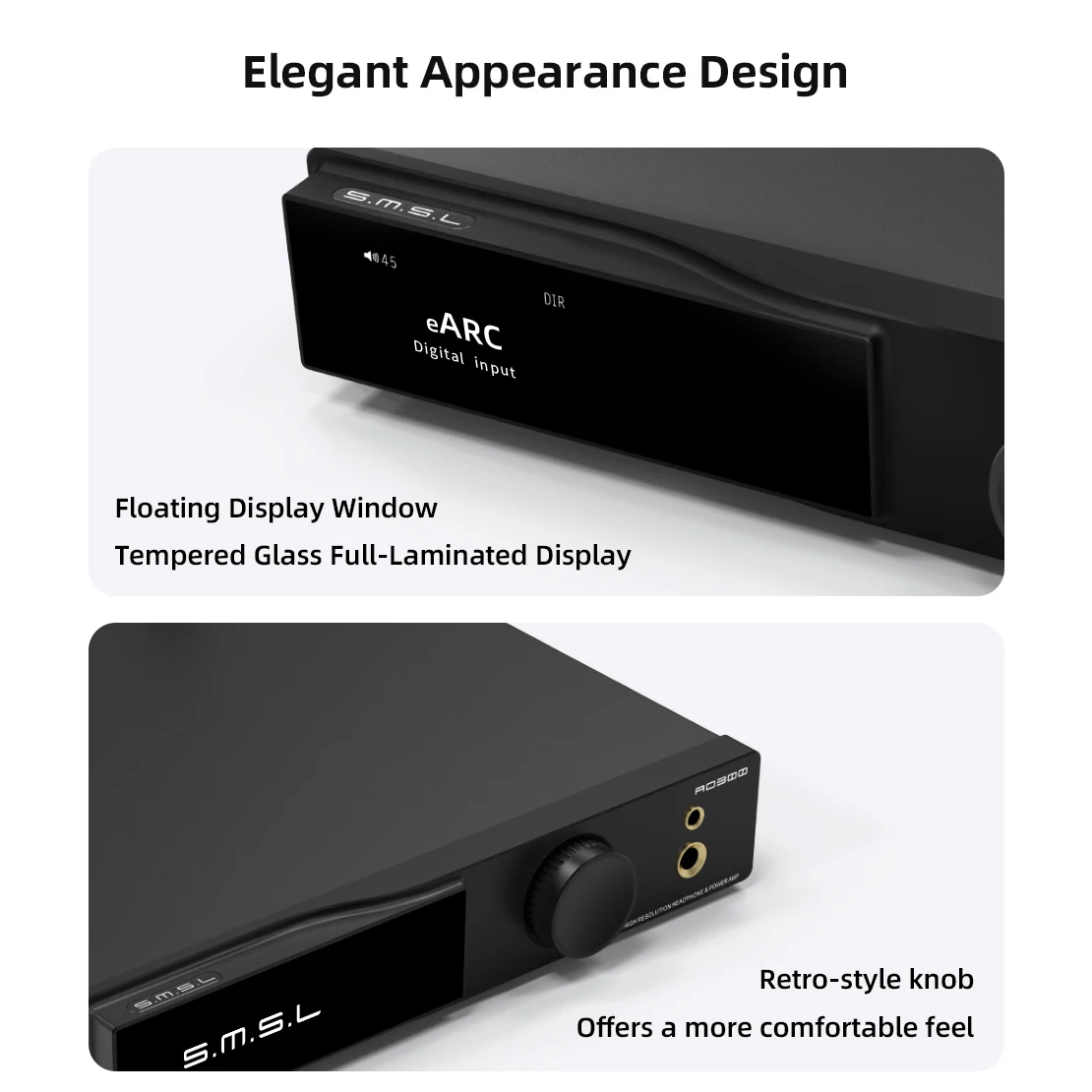 Smsl ao300 pro amplificador de potência fone de ouvido amp