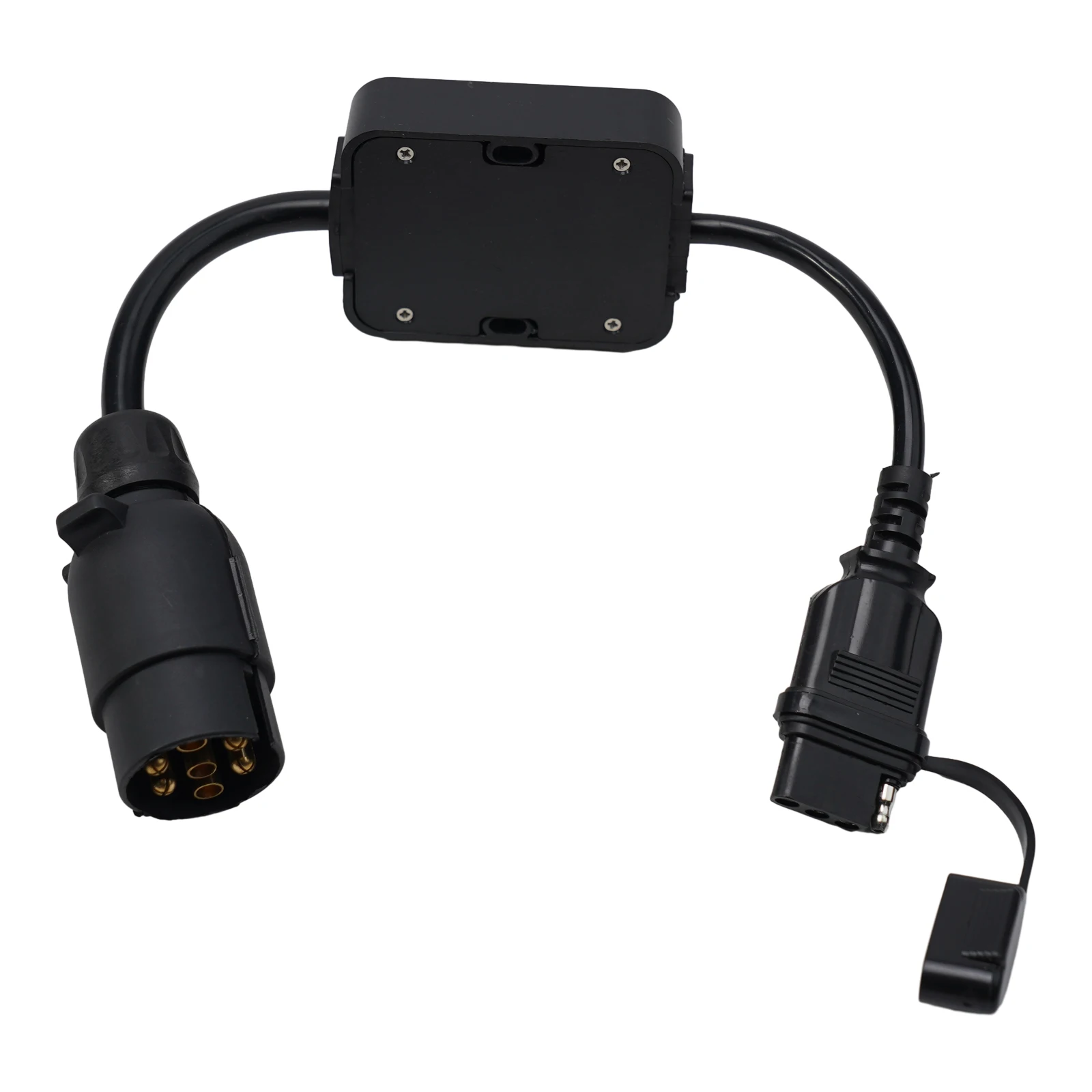 Parts Converter 7Pin Accessories Fittings Trailer Light Converter For European Vehicle Replacement Round To 4-Way Flat