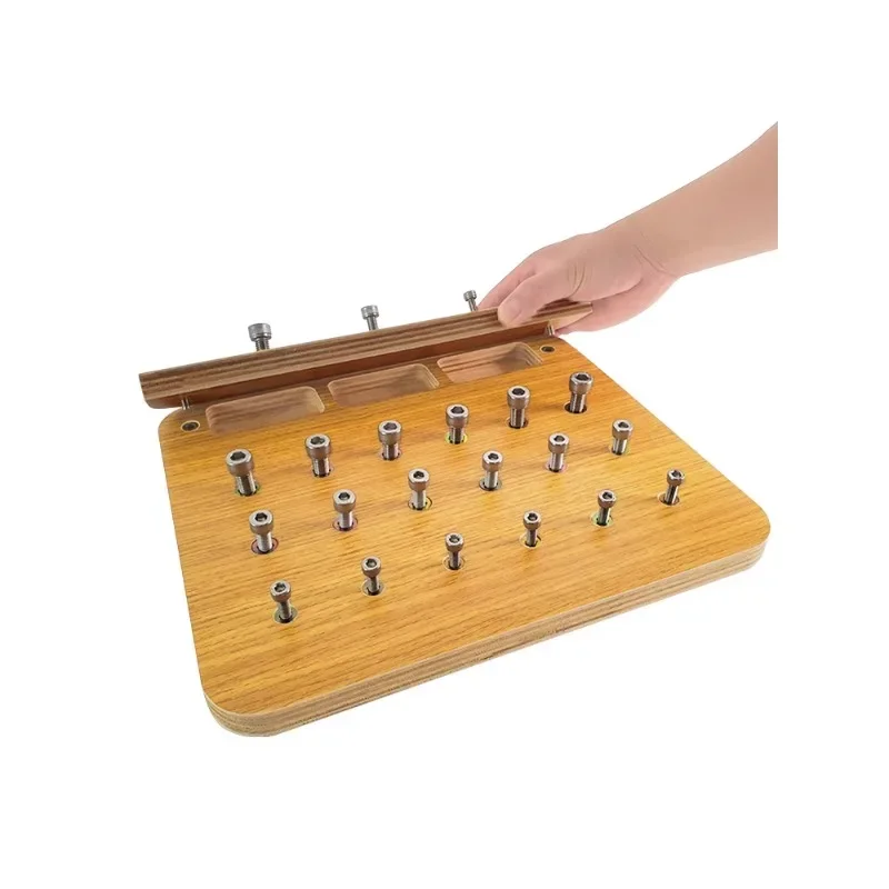 

Hand Function Rehabilitation Training Equipment Screwing Stroke Hand Screws Flexible Fine Wood Insert Board for Fingers