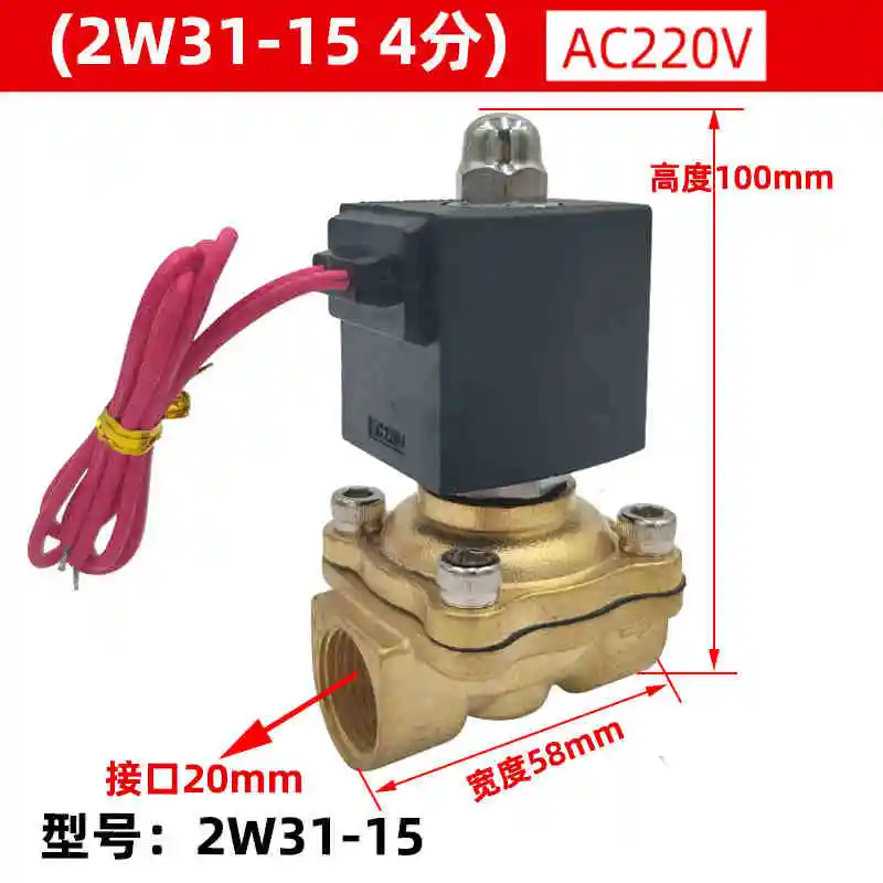 

Brass Electric Solenoid Valve 24V 12V 220V 110V IP65 Waterproof Normally Closed Brass Solenoid Valve