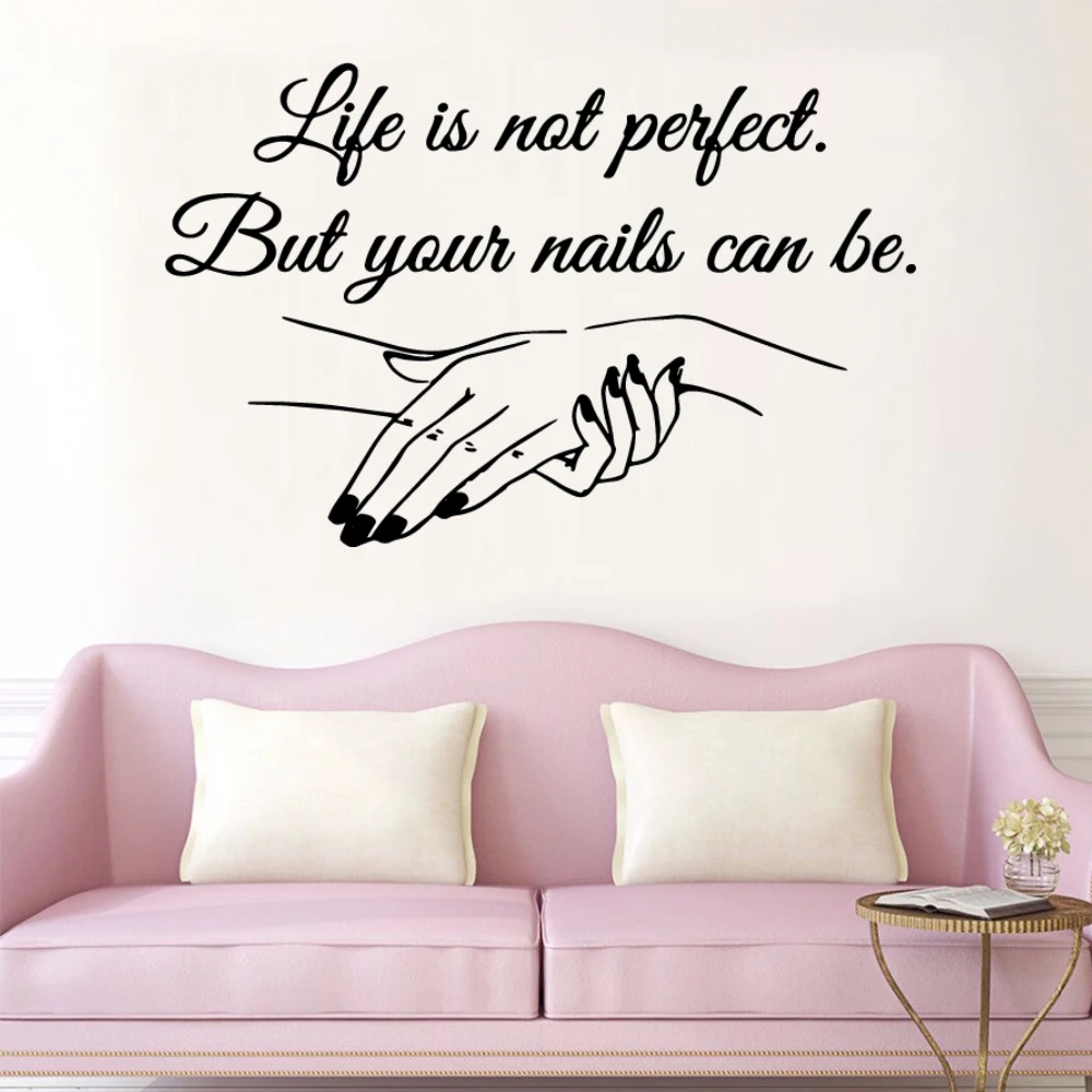 Creative Wall Decal Nail Salon Wall Art Stickers Vinyl Decals For Nail Salon Room Decor Sticker Vinyl Mural Wallpaper Poster