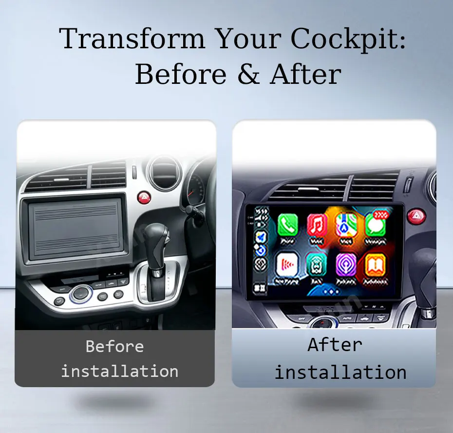 Car Stereo IPS HD Head Touch Screen Wireless CarPlay GPS Navi BT WiFi DSP Player 10