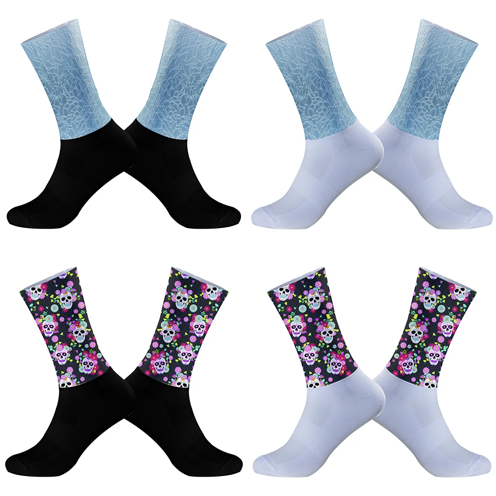 

Men Anti Slip Seamless Aero Bike Wearproof Road Bicycle Sport Running Bike Socks 2024 New Summer Socks