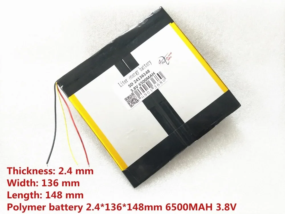 3 line The tablet battery 3.8V 6500mAH 24136148 Polymer lithium ion / Li-ion battery for tablet pc battery 25135148