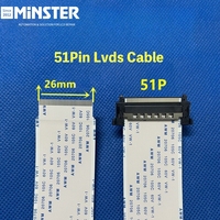 4K 51Pin 26mm Lvds Cable Flexible Flat Flex Cable Skyworth FFC Ribbon Cable I-Pex Connector Vbyone AWM 20706 105C 60V VW-1