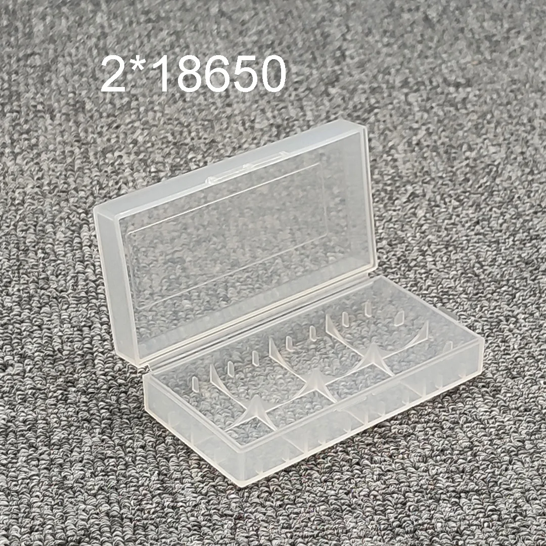 18650 20700 21700 26650 AA  AAA Battery Storage Box Hard Case Holder Rechargeable Battery Power Bank Plastic Case Transparent