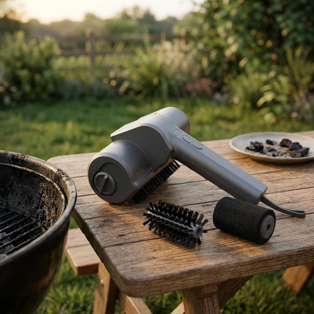 

Outdoor BBQ Grill Cleaner Electric Cleaning Brush Wireless Stainless Steel Roller for Home Kitchen Camping Portable Tool
