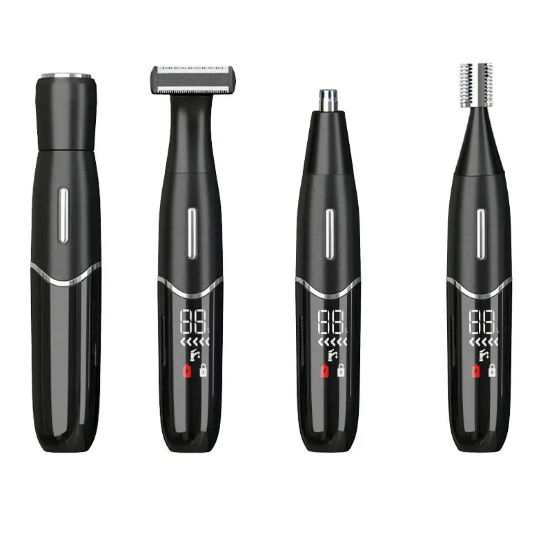 

Перезаряжаемый портативный мужской электрический триммер для носа и ушей, безболезненное удаление волос, стрижка бакенбард, бровей, бороды, пластиковый корпус, RV