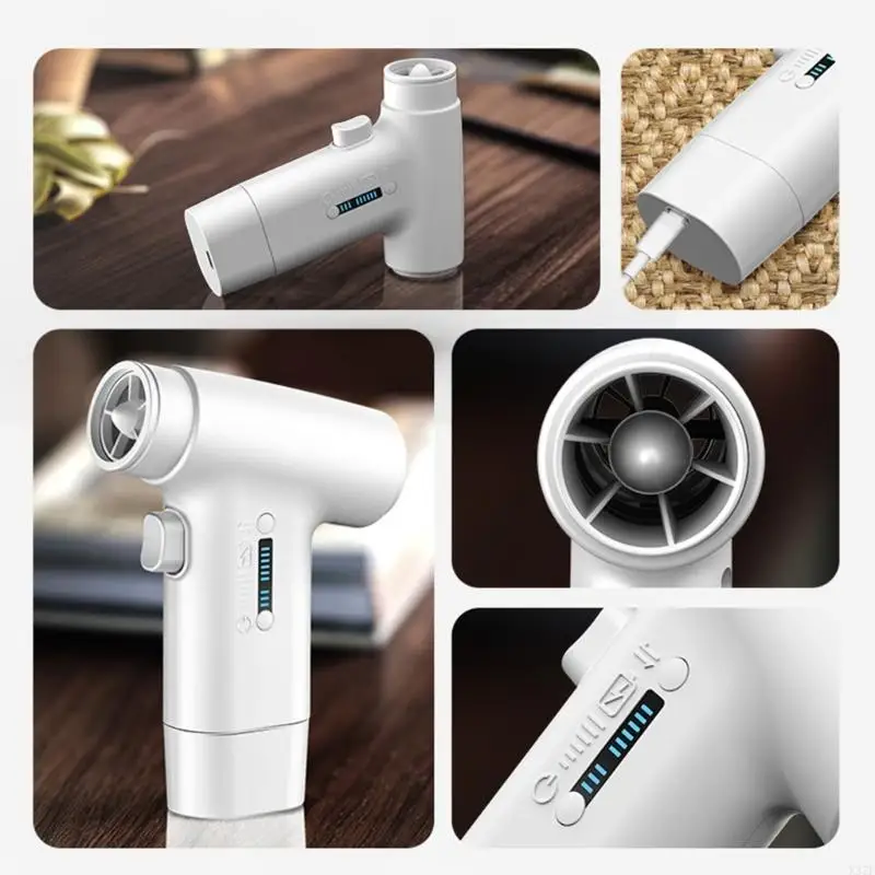 Lightweight Portable Handheld Fan 4000mAh Rechargeable Air Blower 6 Speed X37F