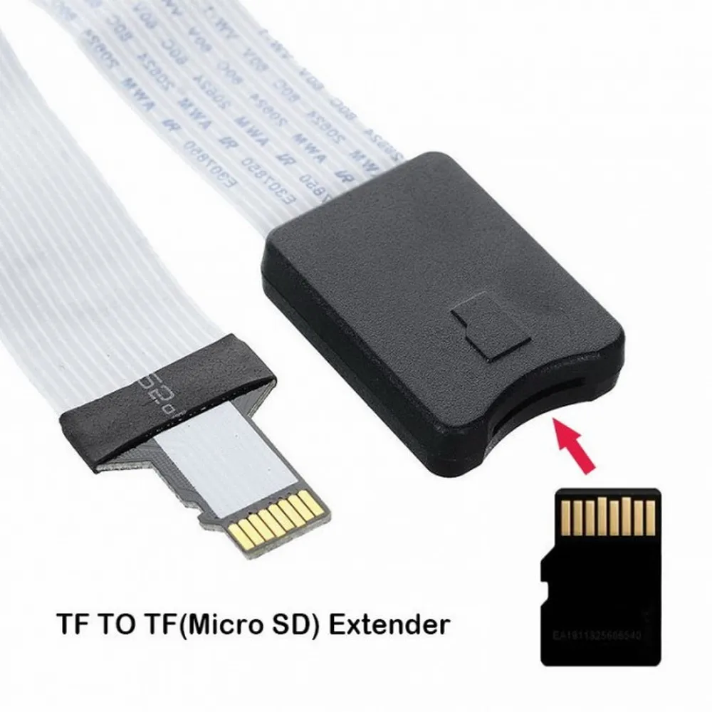 TF Male To Micro SD Female Card Reader Extension Adapter Cable Extender For Car GPS Phone TV Camera 10/15/25/46cm