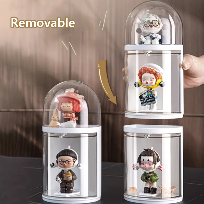 Transparent Blind Box Display Case Dustproof Wall Showcase for Collection Figures Containers Storage Organizer for pop mart