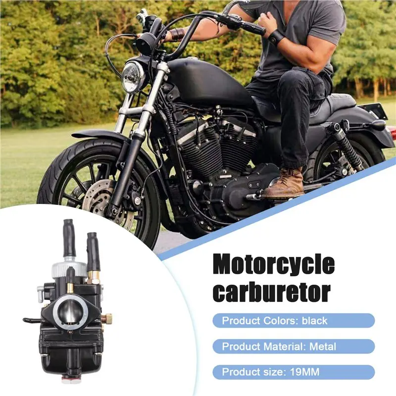 ASMA-Motorcycle Carburetor PHBG AD Carburetor For 50-100Cc Engine 2 Stroke Racing Motor Dellorto