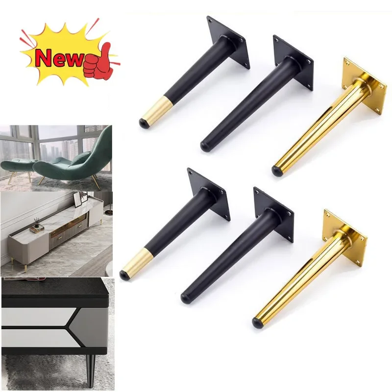 

1Pcs 12/15/20/30cm New Furniture Legs Coffee Table Legs Black Golden Metal Home DIY Projects Sofa Leg TV Cabinet Leg Chair Leg