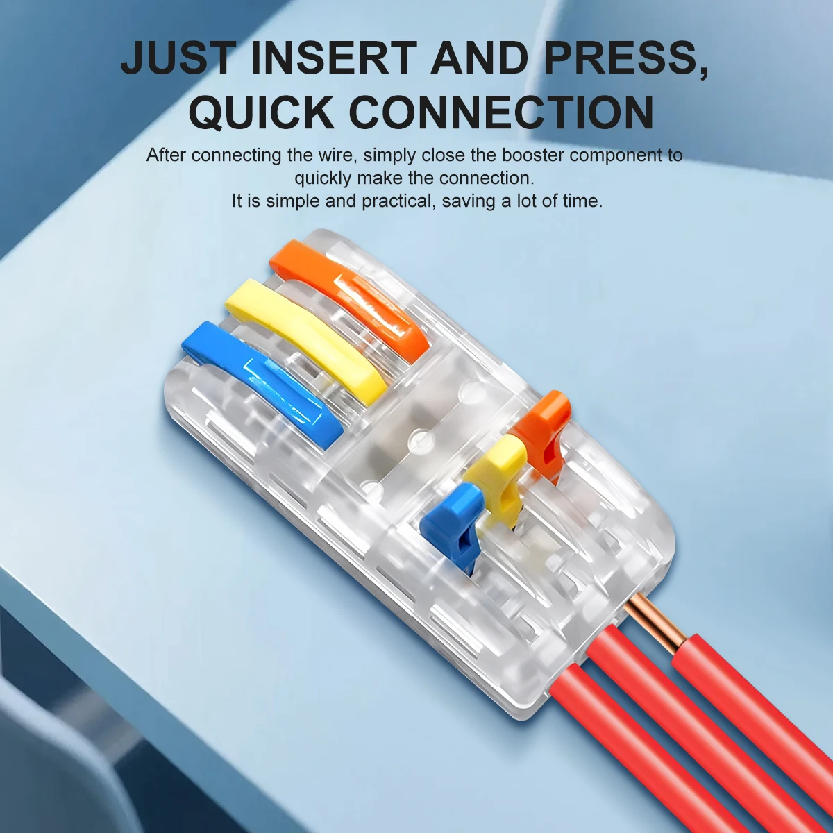 TOMZN Quick Lever Wire Connector 3IN3OUT 8PCS 2IN2OUT 12PCS For BV BVR RV 28-12AWG 250V 32A