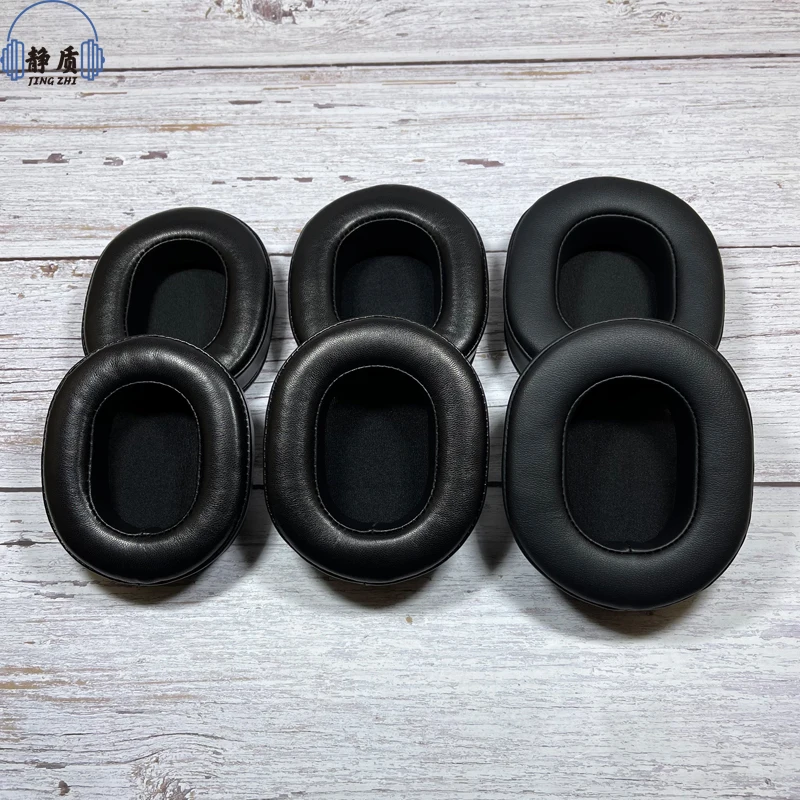 Kwadratowe owalne słuchawki wymiana gąbek słuchawek miękka skóra z pianki Memory Cover100x80mm pełny wymiar Earpads dla ATH / AKG / Sennheiser