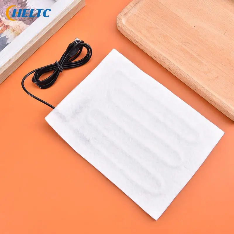 1PCS USB Heater Electric Heating Pad Thermal Clothes Pad Heater Outdoor Mobile Heated DC Adapter Heating Pads  Heat Mat 5v