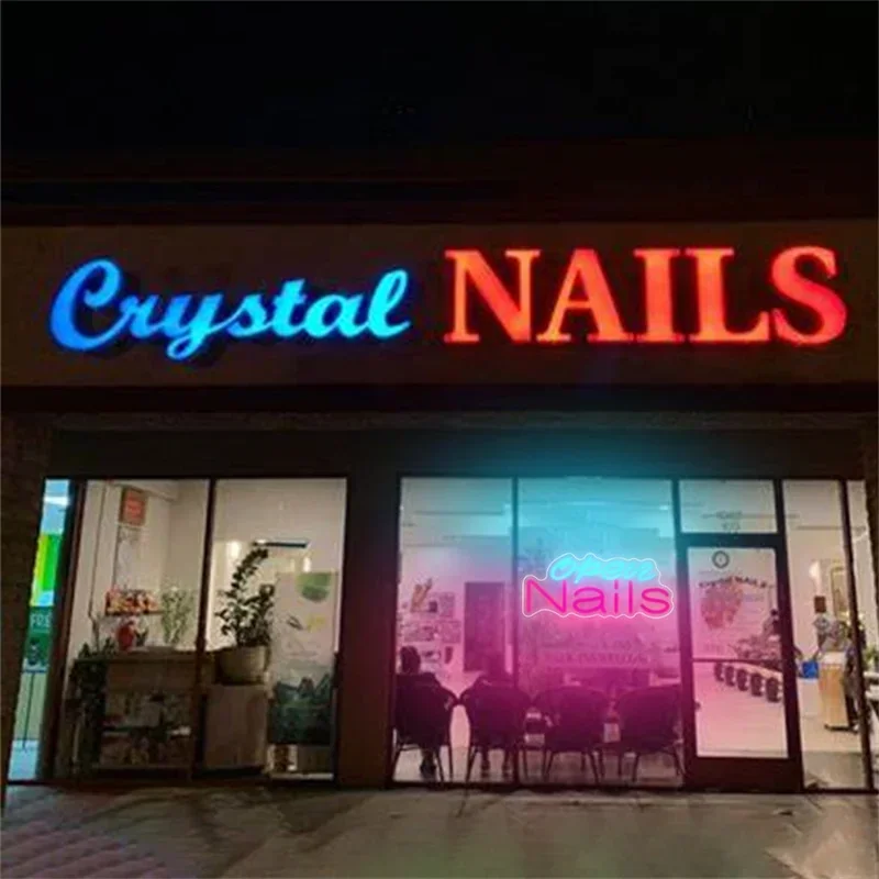 Nails LED Sinal de Neon, Open USB Powered, Wall Decor, Nail Salon, Beauty Shops, Loja, Luz Bem-vindo, Nail Shop Negócios